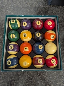 Vintage Aramith Belgische Pool Billard Kugeln Premier von Salic Phenolharz - Bild 1 von 3