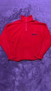 Pirelli Sport Racing F1 Vintage Knitwear 1/4 Zip Sweater Polo Red Size M - Picture 1 of 9