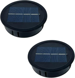 2 Pack Solar Lights Replacement Top - 15 Lumens LED Solar Panel Lantern Lid Ligh - Picture 1 of 12