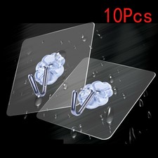 10Pc Strong Transparent Suction Cup Sucker Wall Hooks Hanger For Kitchen Bathroo