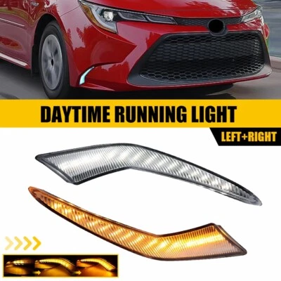 For Toyota Corolla L LE XLE Model 2020-2023 LED Daytime Running Fog Lights DRL H - Image 1 of 4
