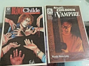 1995 VAMPIRE COMIC BOOKS "BLOOD CHILDE + NIGHTS CHILDREN" Millenium VINTAGE 2pc - Picture 1 of 3