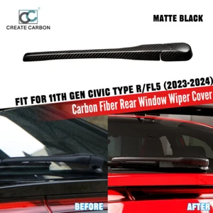 Cubierta limpiaparabrisas de ventana trasera de fibra de carbono real para Honda 11ª generación Civic tipo R FL5 - Imagen 1 de 7
