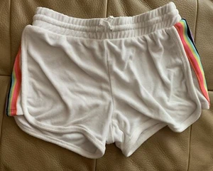 Gap Kids white terry cloth rainbow athletic lounge shorts size XXL 14-16 - Picture 1 of 2
