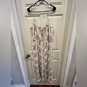 Abercrombie & Fitch Midaxi Floral Dress Easy Waist Lined size XL NWT Vacation - Picture 1 of 7