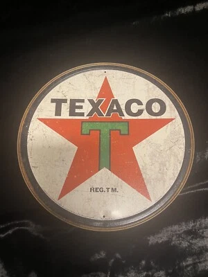 Letrero publicitario Texaco de 12" para decoración de paredes y garaje Foto 1 de 2
