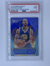 Stephen Curry 2013-14 Select White Hot Blue Prizm /49 PSA 9 #33
