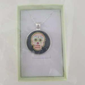 Sugar Skull Halloween Necklace - Picture 1 of 3