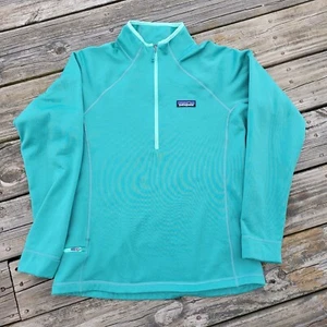 Patagonia 1/4 Zip Pullover Worn Wear Crosstrek Teal Polartec Pocket Size Medium  - Picture 1 of 9