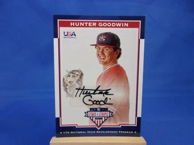 USA Baseball 2017 17U Signatures Autograph AUTO BLACK Hunter Goodwin 25 03/25 - Image 1 of 3