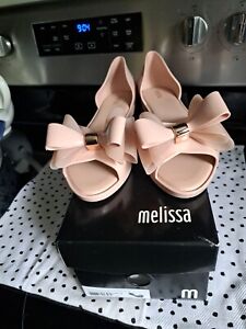 Melissa Wms Sz 8 Seduction II Sandal Peep Toe.LT Pink NEW WITH BOX