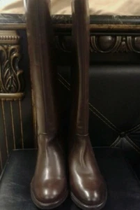 SEYCHELLES LEATHER KNEE HIGH BROWN CASUAL RIDING STYLE BOOTS SIZE 5.5 NEW - Picture 1 of 5