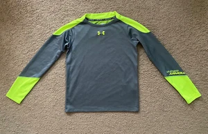 READ Under Armour Coldgear Boys Compression Top Sweatshirt Sz L YLG - Picture 1 of 3
