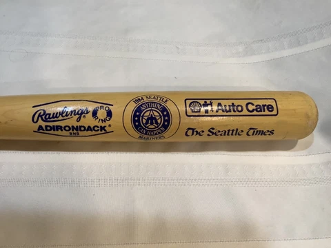 Rawlings Pro Ring Adirondack BNB 1984 Mariners Wood Bat Approx 30” in Cover