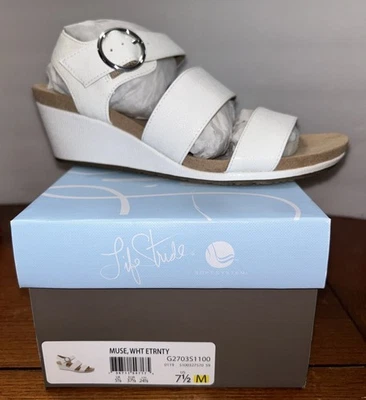 LifeStride Muse Womens Wedge White Sandals Sz 7.5 MUSE - Image 1 of 4