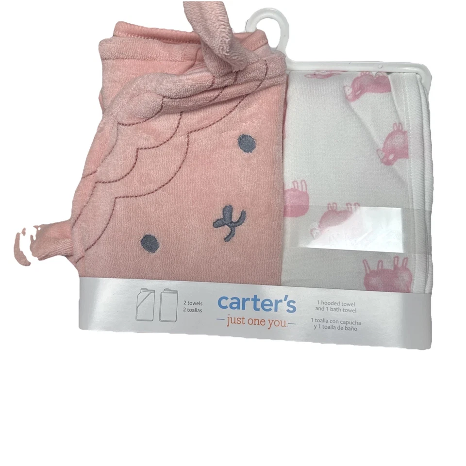 Juego de toallas y toallas de baño Carter's Just One You bebé niña rosa oveja Foto 1 de 1