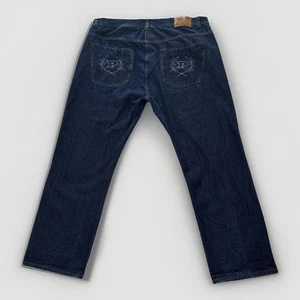 Pantalones de mezclilla para hombre Y2K Phat Farm recto bordado logotipo 46x34 (31) holgados años 90 hip hop - Imagen 1 de 24