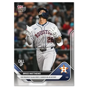 2025 MLB Topps Now Card 449 Brice Matthews Astros 1st 2 Home Runs PRESALE!! - Picture 1 of 2
