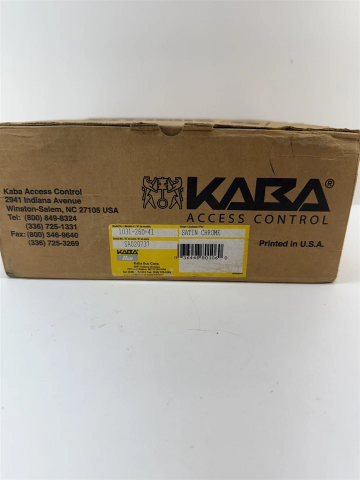 Bloqueo de entrada mecánico con perilla Kaba Simplex 1031-26D-41 - cromo satinado Foto 1 de 4