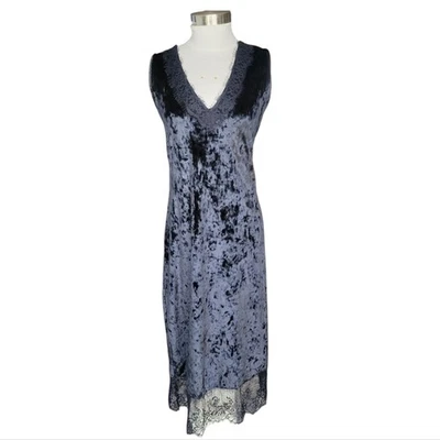 La Vie En Blanc Velvet Lace Dress Black Medium - Image 1 of 4