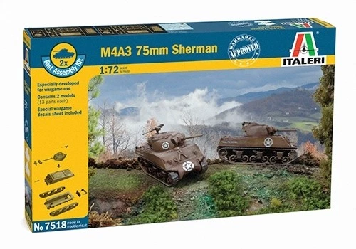 Italeri 7518 M4A3 Sherman SCALA 1/72 - Immagine 1 di 4