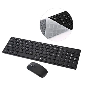 2. Keyboard Wireless Keyboard Ultra-thin Office Keyboard with Mouse - Zdjęcie 1 z 11