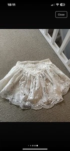 Ladies White Lace Beach Summer Skirt By Miss Selfriidge Size Uk 10 - Picture 1 of 8
