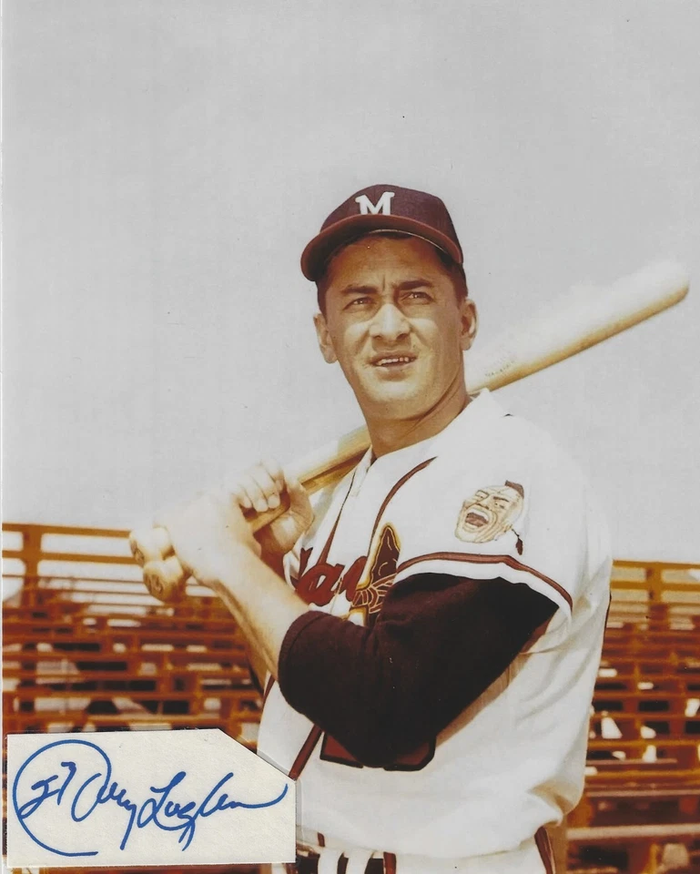 Foto firmada autografiada por Johnny Logan de 8x10 - MLB Braves Pirates - con certificado de autenticidad Foto 1 de 1