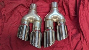 NEW BLEM POLISHED STAINLESS STEEL 3" CHEVY BOWTIE EXHAUST TIPS CAMARO CORVETTE ? - Picture 1 of 24