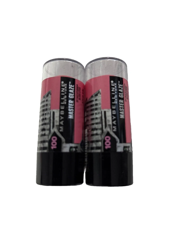 2 Lot Maybelline Master Glaze Blush Stick #100 Pursuit of Pink (18) - Image 1 of 1