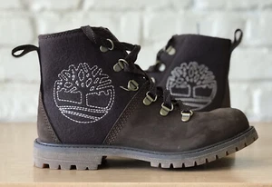 Timberland Logo Embroidered Brown Winter Boot Womens A27FC A4040 Size 7 New - Picture 1 of 8