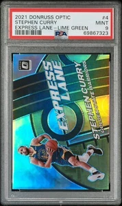 2021-22 Panini Donruss Optic Steph Curry Express Lane Lime Green /149 PSA POP 1 - Picture 1 of 2