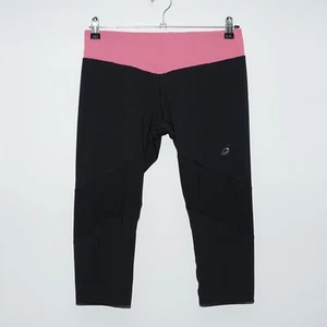 Womens ASICS Motion Dry Actiwear Black Pink Short Leggings Size M - Medium - Picture 1 of 11