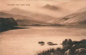 ANTIQUE ETW Dennis Sepia Real Photo Snowdon from Capel Curig POSTCARD - UNUSED - Imagen 1 de 2