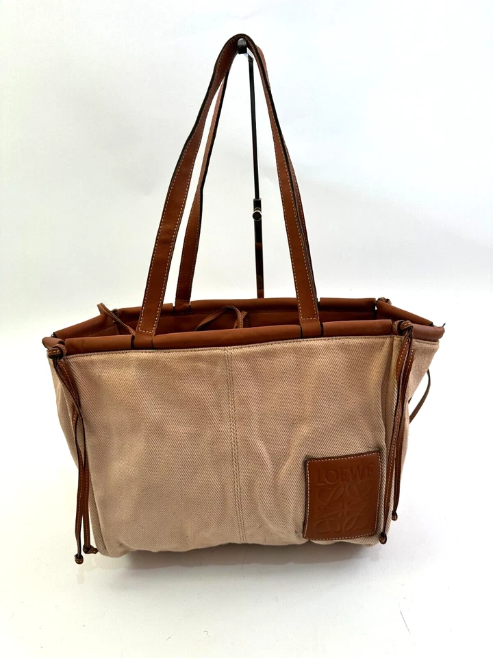 Loewe Medium Canvas and Leather Cushion Tote - Image 1 of 4