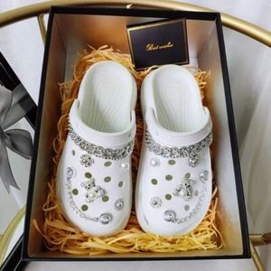 DIY Accessories Shoes Charms For Croc Shoe Girl Decor Rhinestone Bear Faux Pearl - Picture 1 of 12