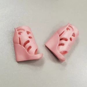 Mattel Barbie Doll Replacement Shoes Pastel Pink Wedge Open Toe Sandals - Picture 1 of 6