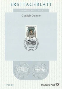 Bund ETB gestempelt 11/2009 MiNr. 2725 Auto Daimler - Picture 1 of 1
