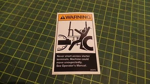 SUPERPAC STARTER SHORT CIRCUIT WARNING DECAL STICKER SP202478, 202478, N.O.S - Picture 1 of 6