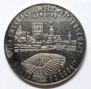 FIFA World Cup 2006 Germany Silver Medal Hamburg IH642 - Picture 1 of 3