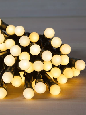 100LED 10.9M WARM WHITE BERRY SOLAR CHRISTMAS PARTY STRING GARDEN LIGHTS - image 1 of 4