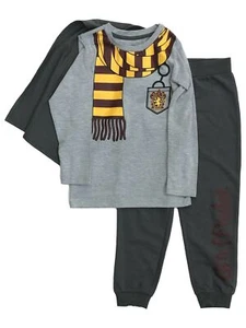 Harry Potter Boys Caped Gray Pajamas T-Shirt & Lounge Pants Sleep Set 5 - Picture 1 of 1