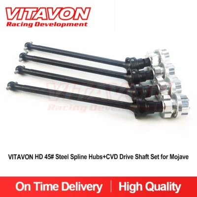 Vitavon CNC HD 45# Steel Spline Hub+ CVD Shaft For Arrma 6S Mojave Silver - Image 1 of 4