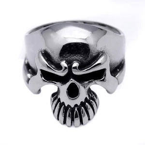 Anillo de calavera grande de acero inoxidable 316L para hombre Bssrn00056 - Imagen 1 de 1