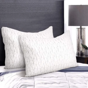 Giselle Bedding Memory Foam Pillow King Size Twin Pack - Picture 1 of 8