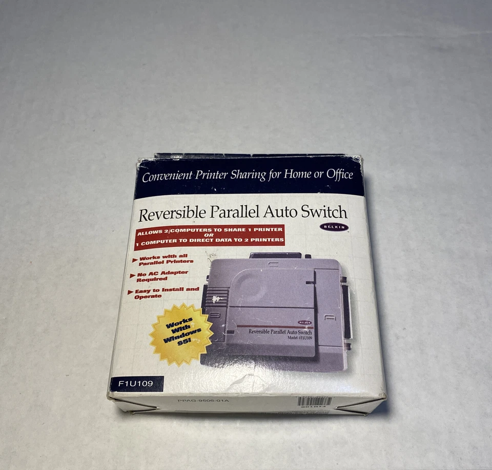 Belkin Reversible Parallel Auto Switch Model F1U109 (1996) - Image 1 of 4