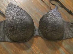 Victorias Secret Bra 36D Heather Gray Uplift Semi Demi Padded Underwire - Picture 1 of 2