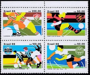 đ Brasil 1988 fĂștbol/fĂștbol sin montar o nunca montado deportes - Imagen 1 de 1