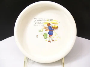 Baby Nursery Rhyme Alphabet China Dish Bowl DresdenTransfer Ware - Picture 1 of 8
