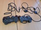 1 x OFFICIAL SONY PS2 WIRED CONTROLLER BLACK DUALSHOCK 2, + 1 PS2 CONTROLLER.